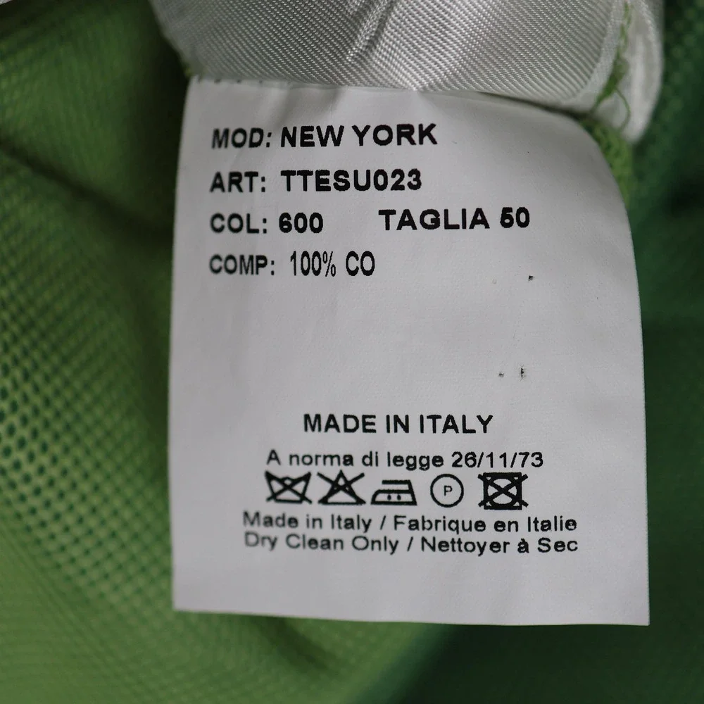 Tiki Napoli Sport Coat Mens US 40 IT 50 Green New York Two Button Made in Italy